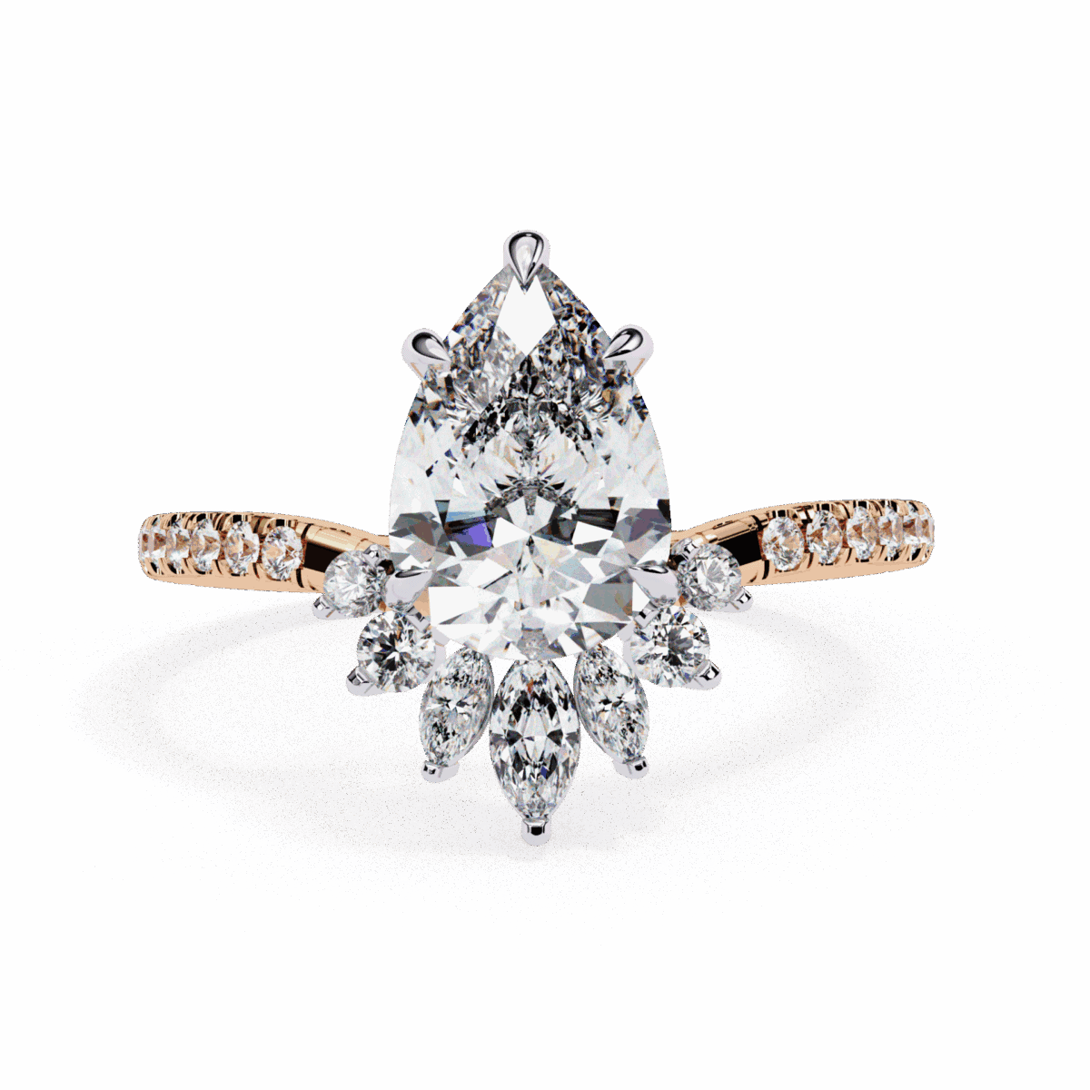 2 Carat Pear Cut Modern Essential Ring  Image 9