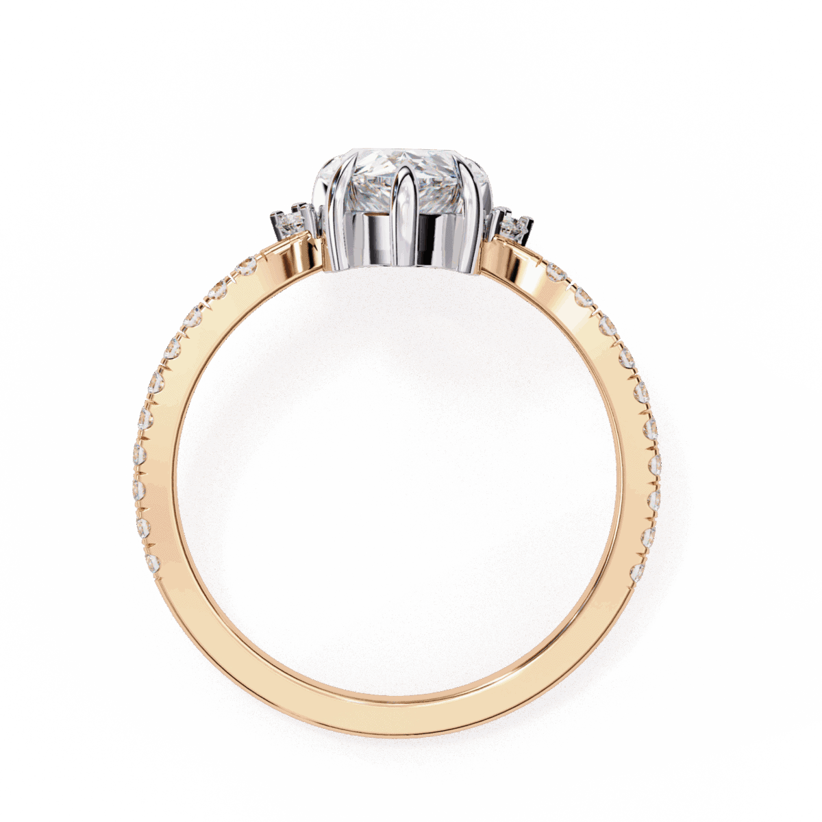 2 Carat Pear Cut Modern Essential Ring  Image 11