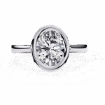 2.5 Carat Oval Cut Minimalist Solitaire Engagement Ring