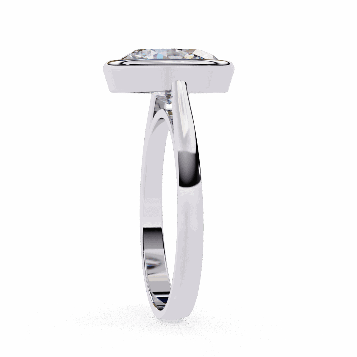 2.5 Carat Oval Cut Minimalist Solitaire Engagement Ring  Image 2