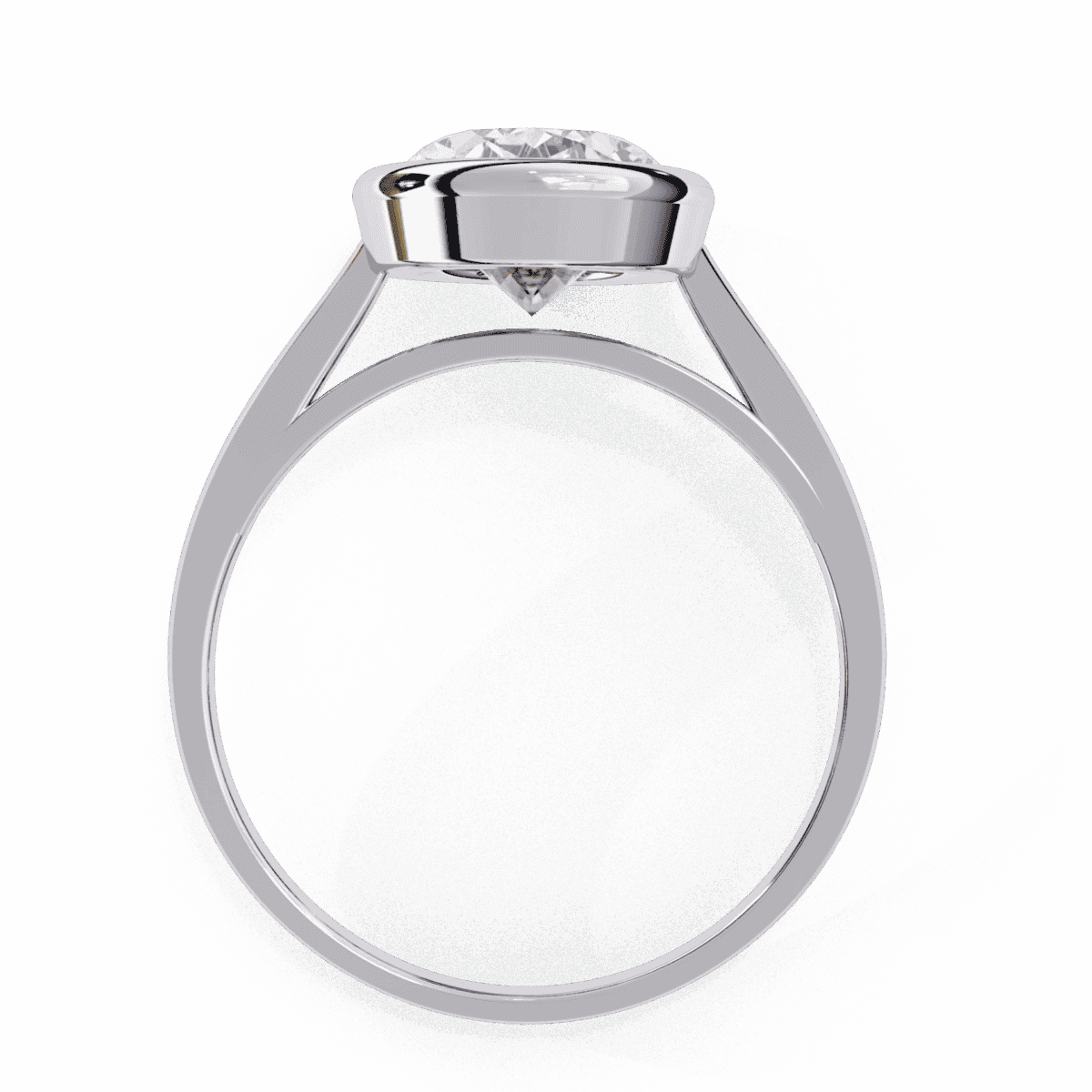 2.5 Carat Oval Cut Minimalist Solitaire Engagement Ring  Image 3