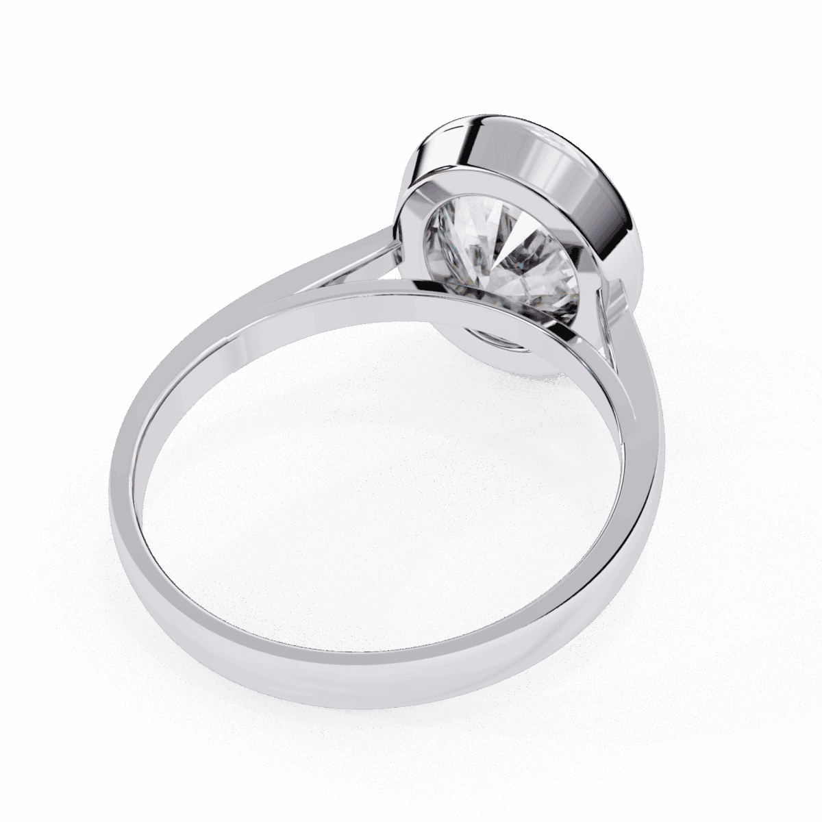 2.5 Carat Oval Cut Minimalist Solitaire Engagement Ring  Image 6