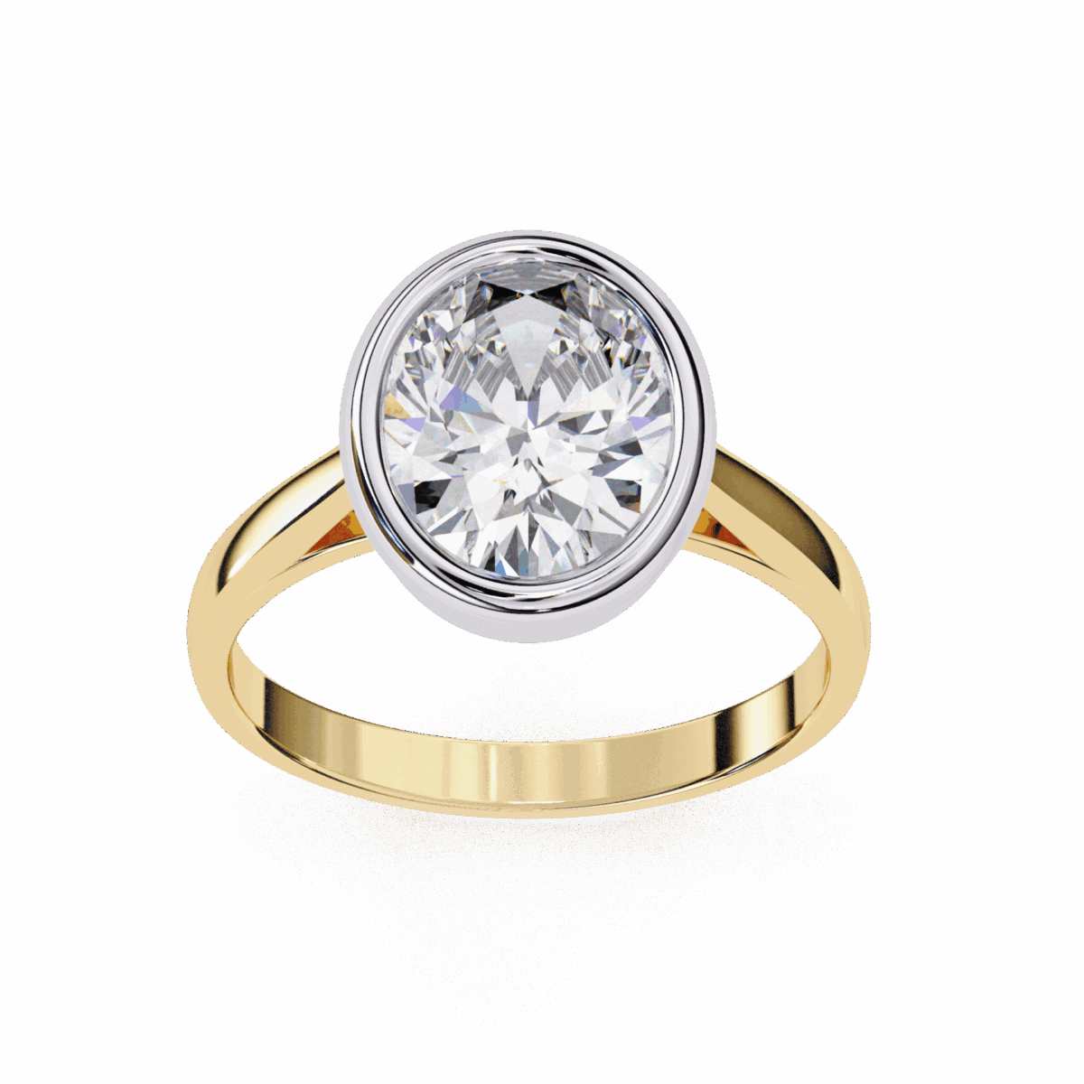 2.5 Carat Oval Cut Minimalist Solitaire Engagement Ring  Image 14