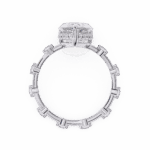 3.5 Carat Pear Cut Solitaire with Side Stone - Image 3