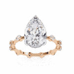 3.5 Carat Pear Cut Solitaire with Side Stone - Image 12