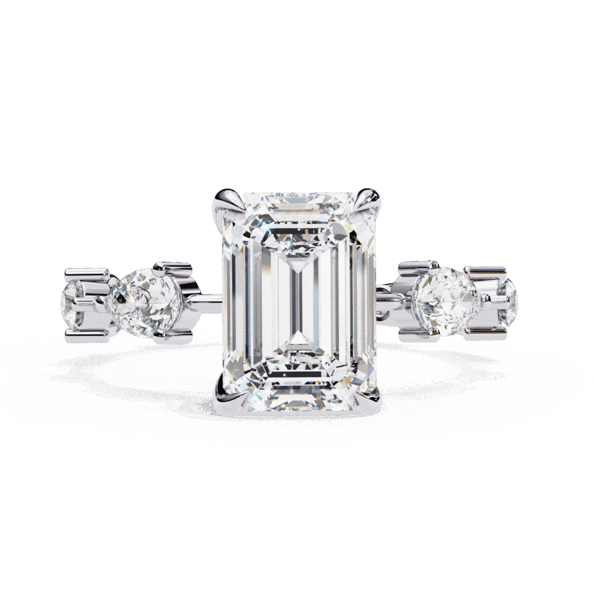 LR14202P11 3.75 Carat Radiant Cut Minimal Statement Ring Image 1