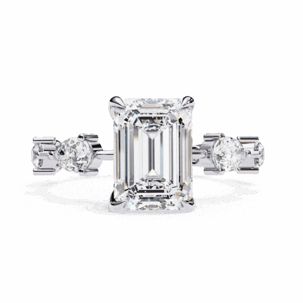3.75 Carat Radiant Cut Minimal Statement Ring