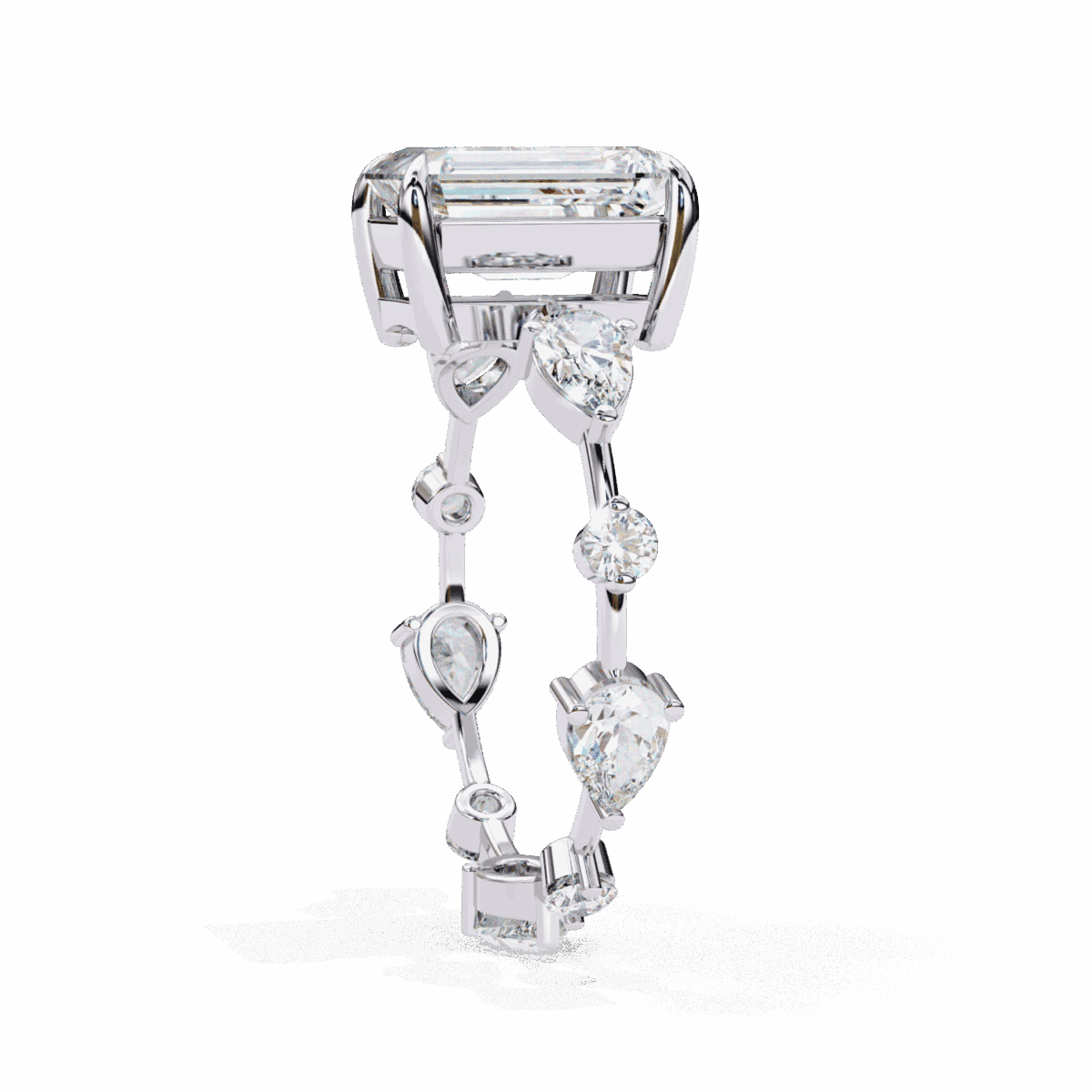 3.75 Carat Radiant Cut Minimal Statement Ring  Image 2