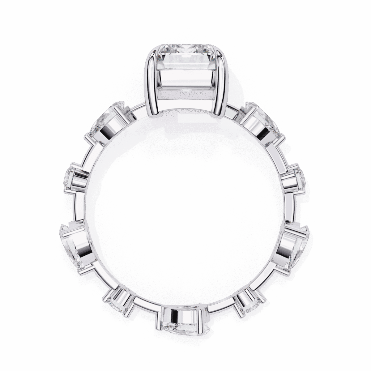 3.75 Carat Radiant Cut Minimal Statement Ring  Image 3