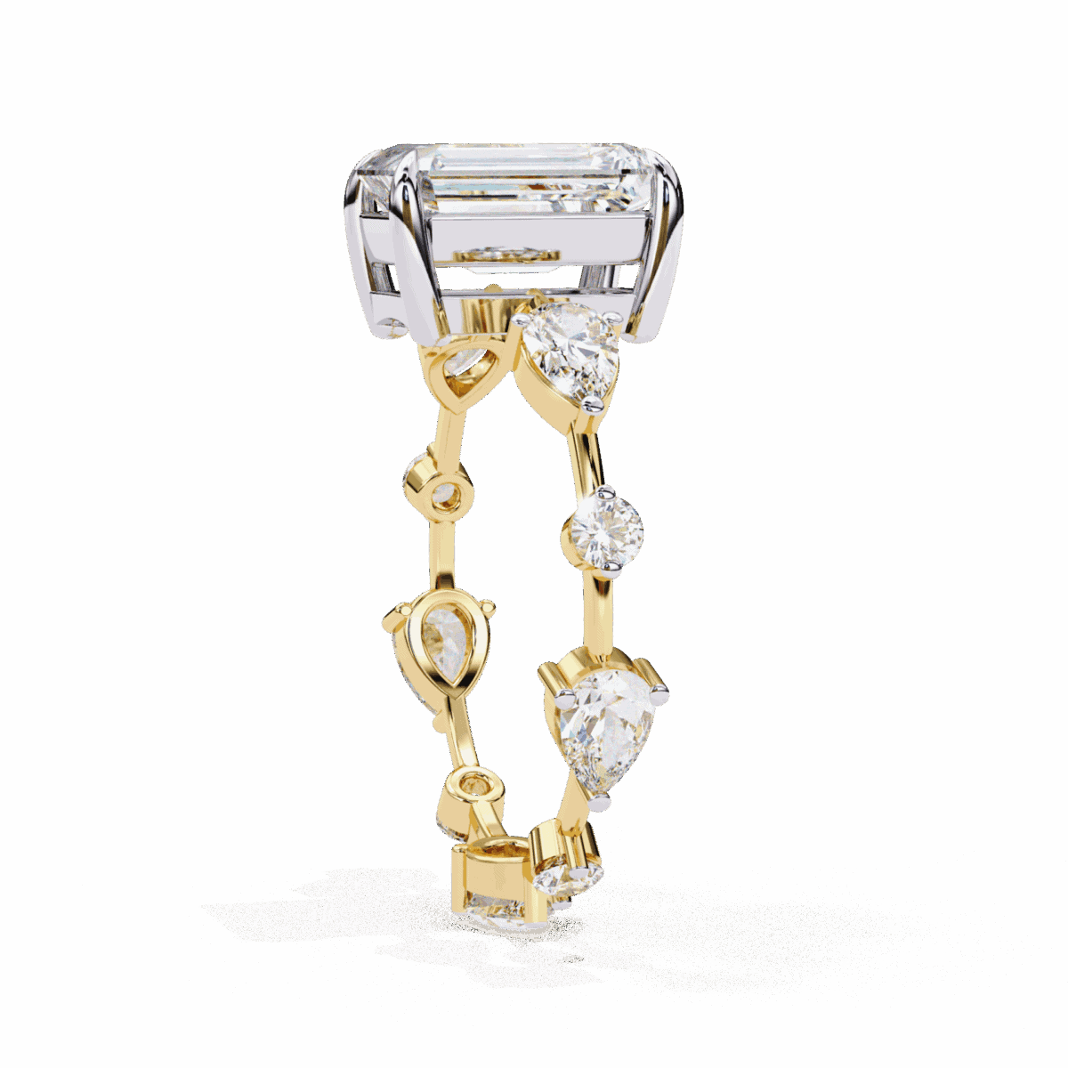 3.75 Carat Radiant Cut Minimal Statement Ring  Image 7