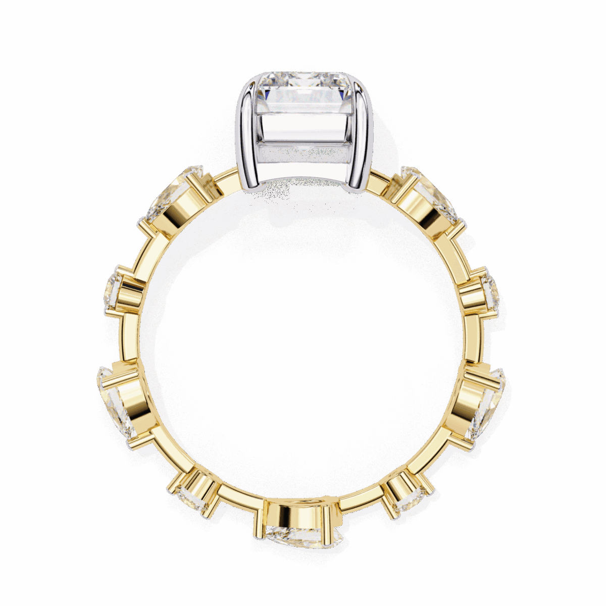 3.75 Carat Radiant Cut Minimal Statement Ring  Image 8