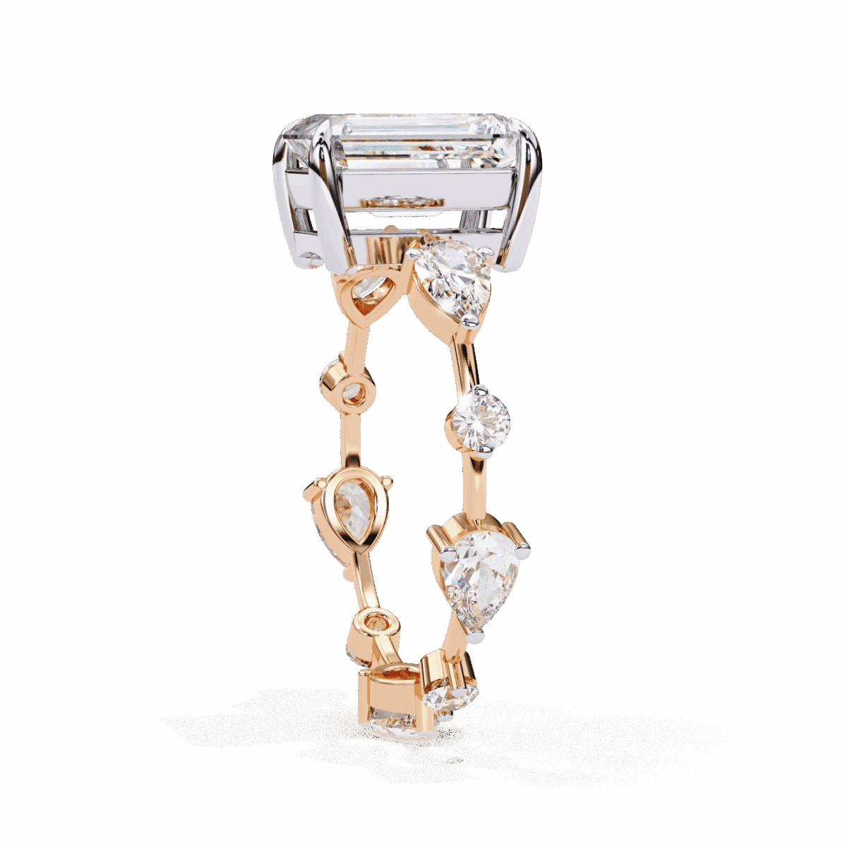 3.75 Carat Radiant Cut Minimal Statement Ring  Image 12