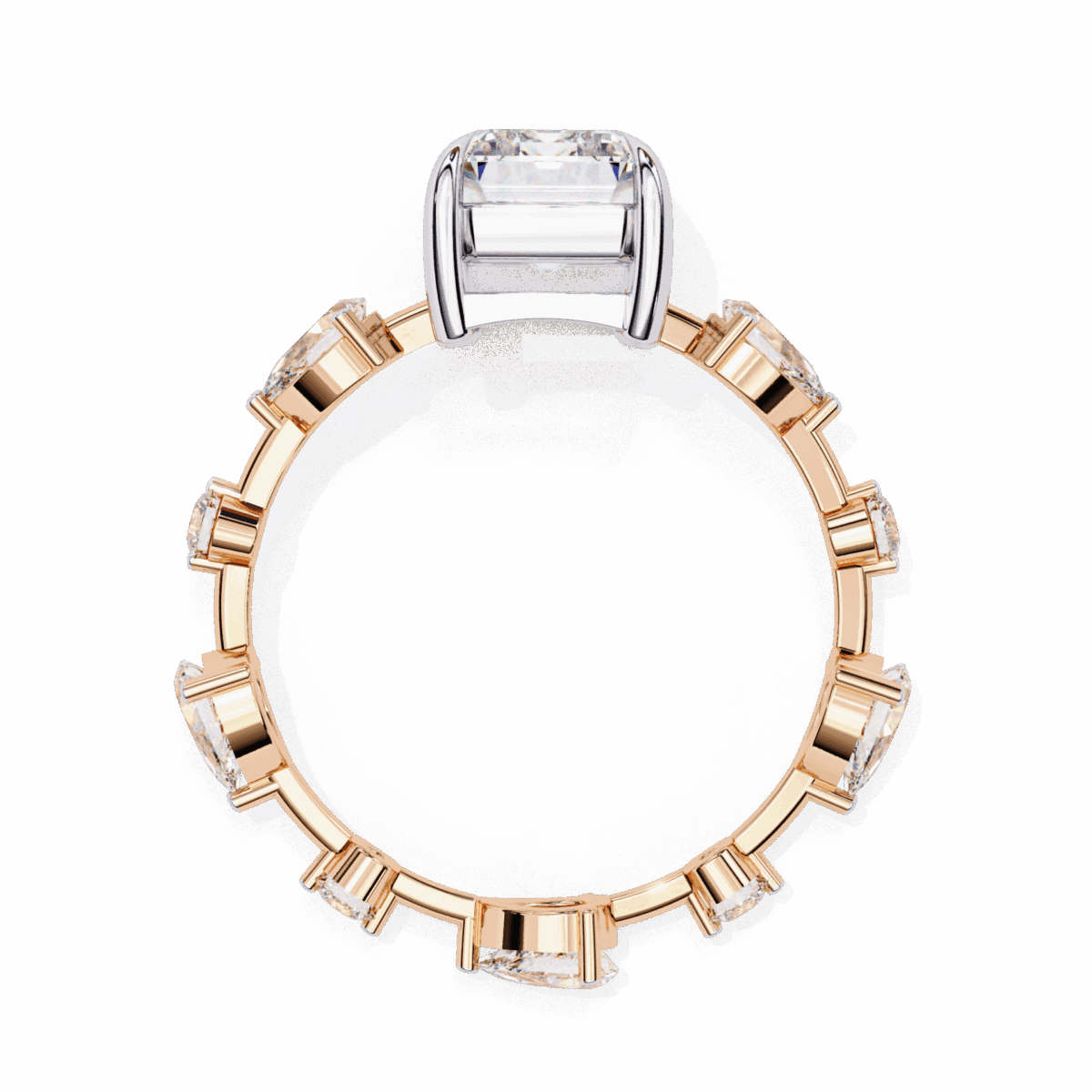 3.75 Carat Radiant Cut Minimal Statement Ring  Image 13