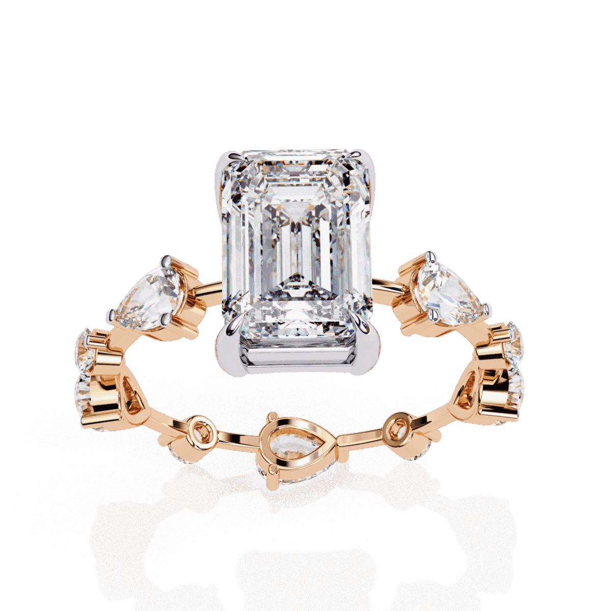 3.75 Carat Radiant Cut Minimal Statement Ring  Image 15
