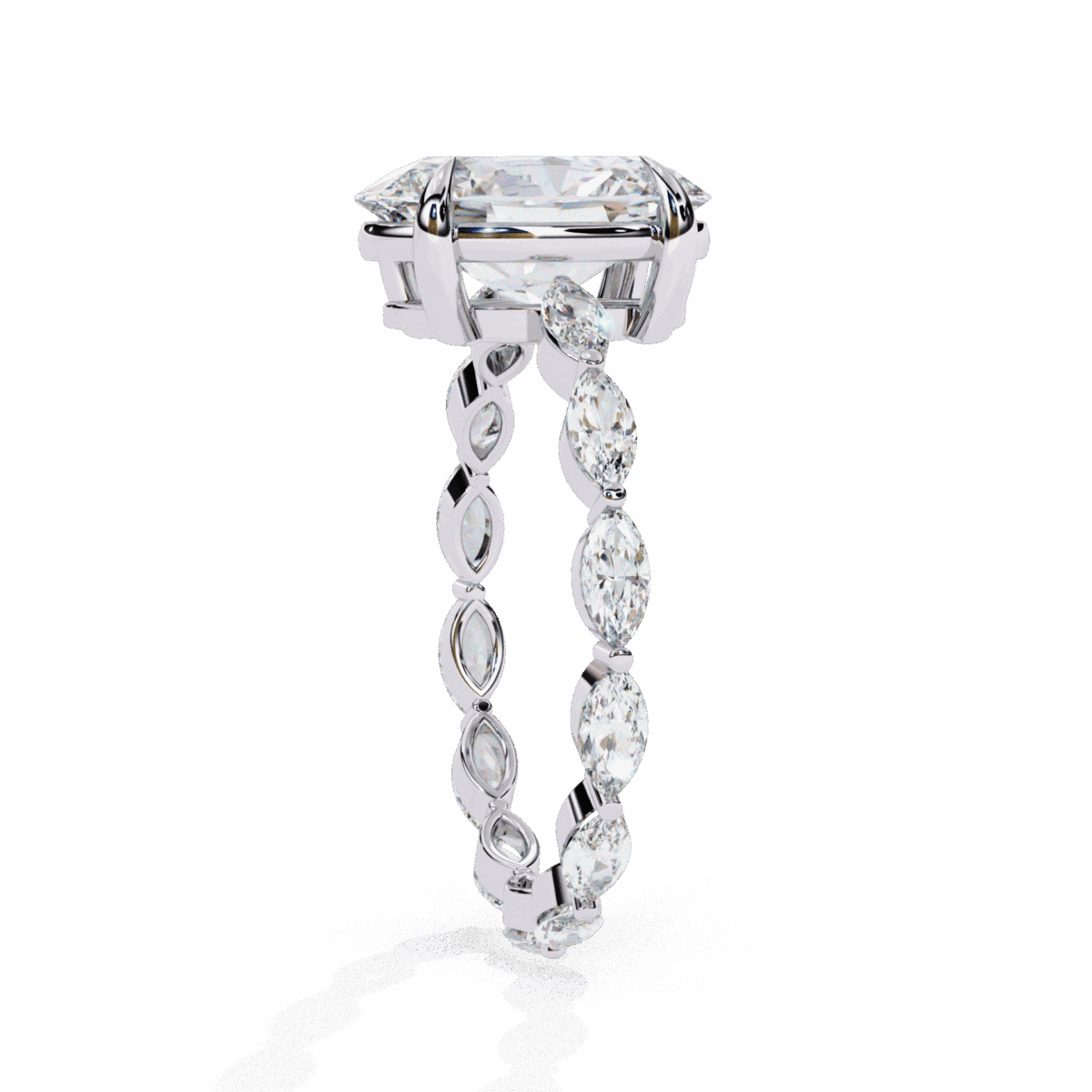 3.25 Carat Oval Cut Infinity Solitaire Ring  Image 2