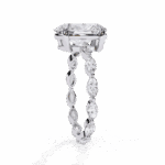 3.25 Carat Oval Cut Infinity Solitaire Ring - Image 2