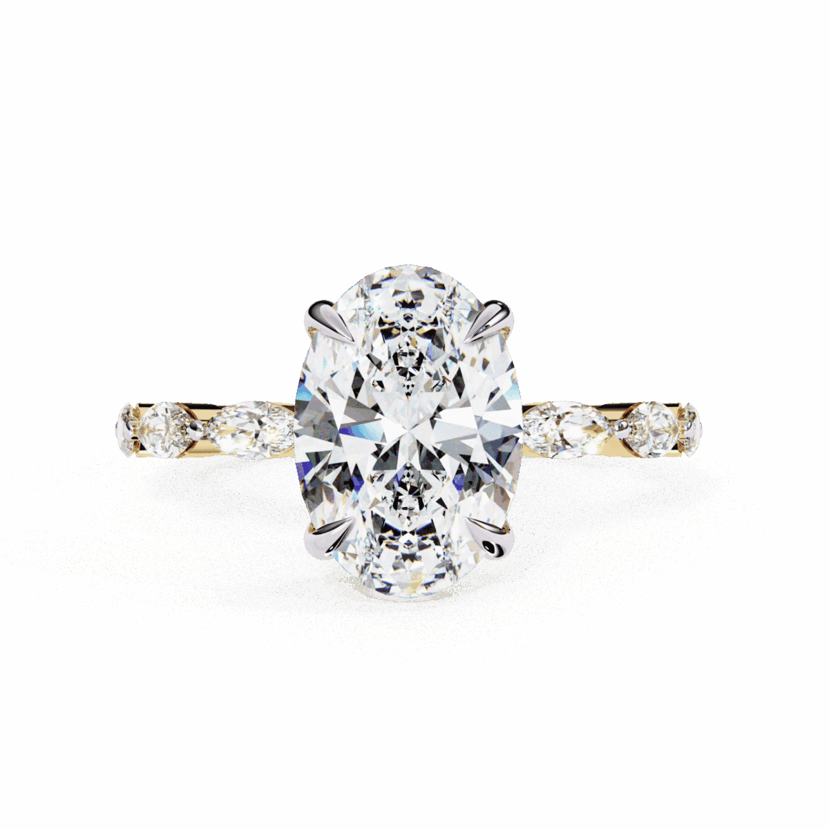 3.25 Carat Oval Cut Infinity Solitaire Ring  Image 5