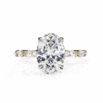 3.25 Carat Oval Cut Infinity Solitaire Ring - Image 5