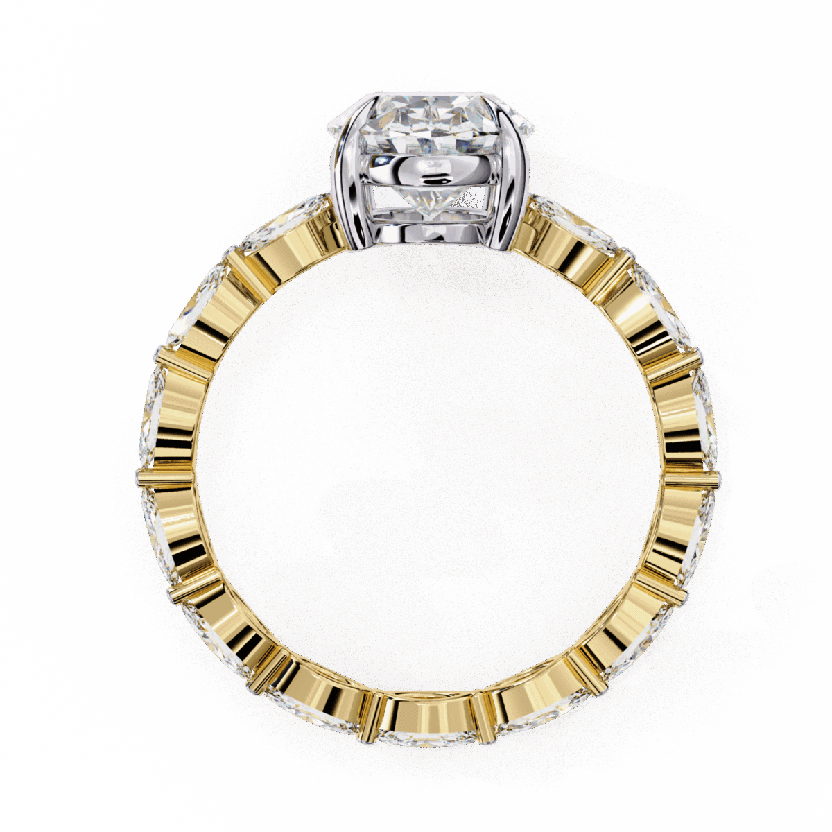 3.25 Carat Oval Cut Infinity Solitaire Ring  Image 7