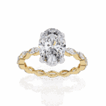 3.25 Carat Oval Cut Infinity Solitaire Ring - Image 8