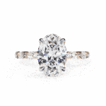 3.25 Carat Oval Cut Infinity Solitaire Ring - Image 9