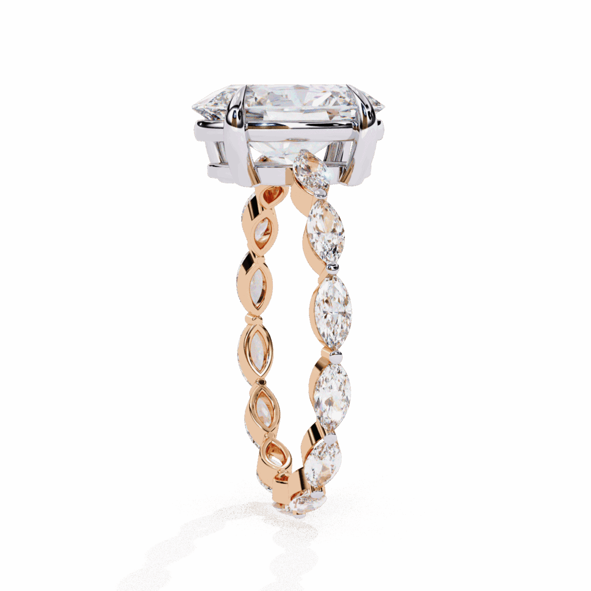 3.25 Carat Oval Cut Infinity Solitaire Ring  Image 10