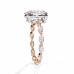 3.25 Carat Oval Cut Infinity Solitaire Ring - Image 10