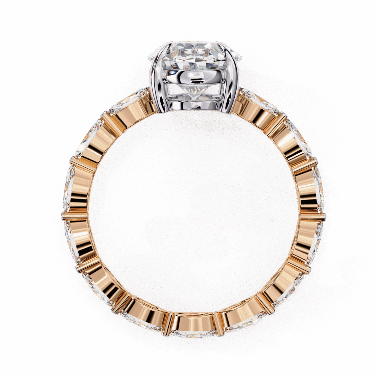 3.25 Carat Oval Cut Infinity Solitaire Ring  Image 11