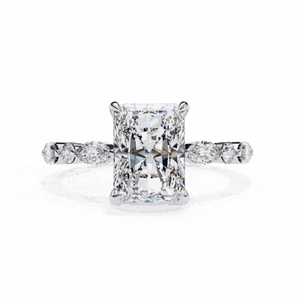 3.75 Carat Radiant Cut Infinity Solitaire Ring