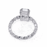 3.75 Carat Radiant Cut Infinity Solitaire Ring - Image 4