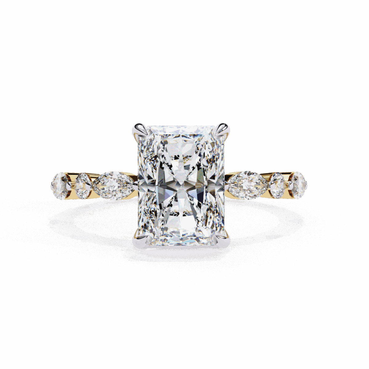 3.75 Carat Radiant Cut Infinity Solitaire Ring  Image 5