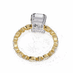 3.75 Carat Radiant Cut Infinity Solitaire Ring - Image 8