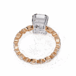 3.75 Carat Radiant Cut Infinity Solitaire Ring - Image 12