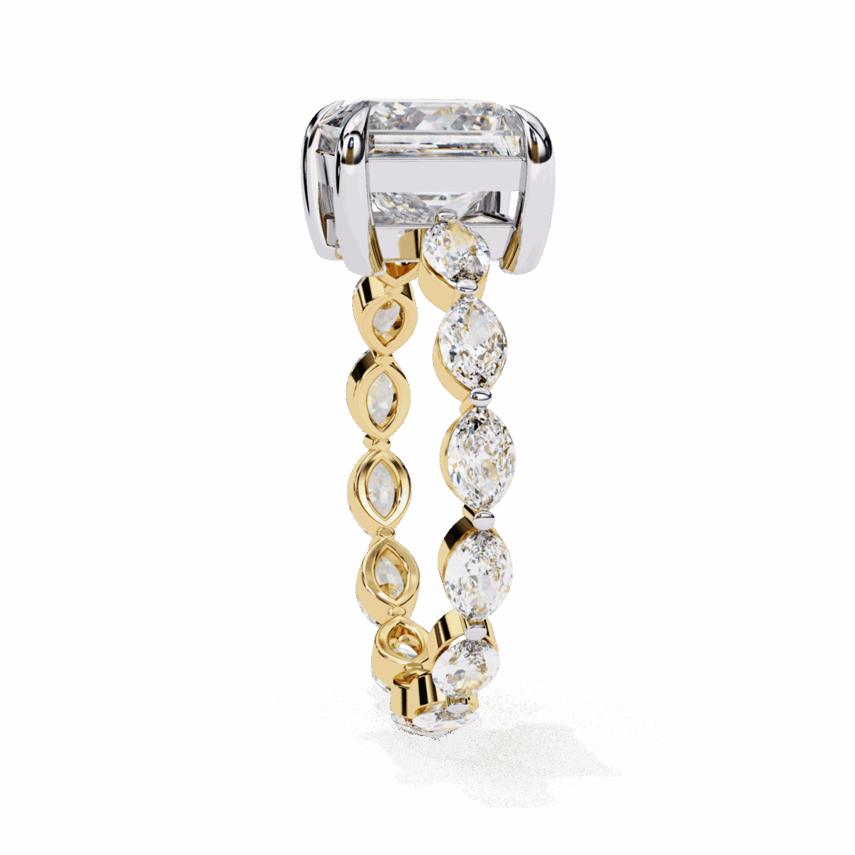 3.5 Carat Princess Cut Infinity Solitaire Ring  Image 6