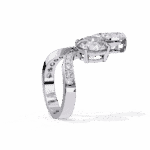 6.5 Carat Pear and Round Cut Toi Et Moi Solitaire - Image 2