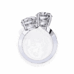 6.5 Carat Pear and Round Cut Toi Et Moi Solitaire - Image 3