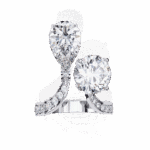 6.5 Carat Pear and Round Cut Toi Et Moi Solitaire - Image 4