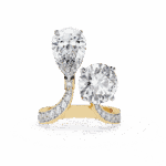 6.5 Carat Pear and Round Cut Toi Et Moi Solitaire - Image 6