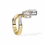 6.5 Carat Pear and Round Cut Toi Et Moi Solitaire - Image 7