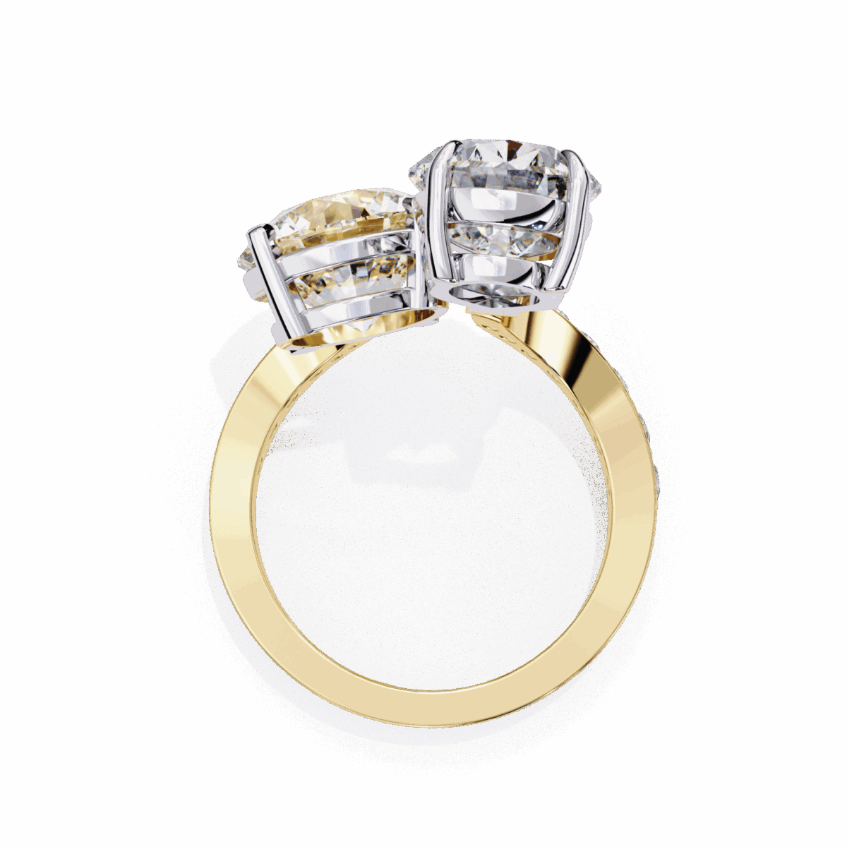 6.5 Carat Pear and Round Cut Toi Et Moi Solitaire  Image 8
