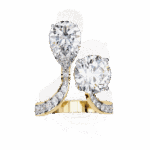 6.5 Carat Pear and Round Cut Toi Et Moi Solitaire - Image 9