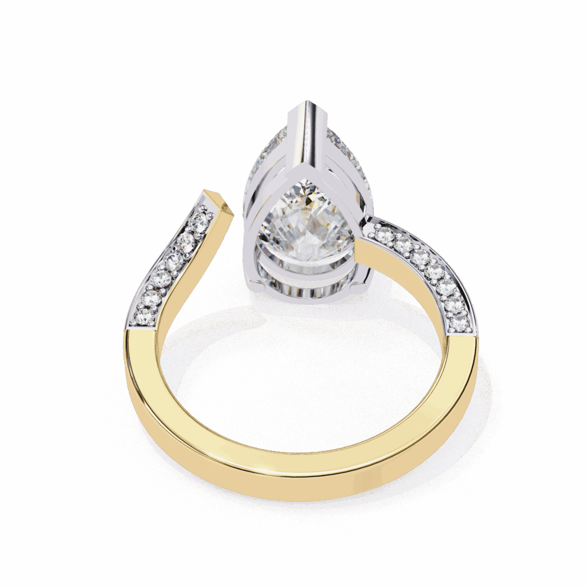 3.5 Carat Pear Cut Modern Essential Ring  Image 8