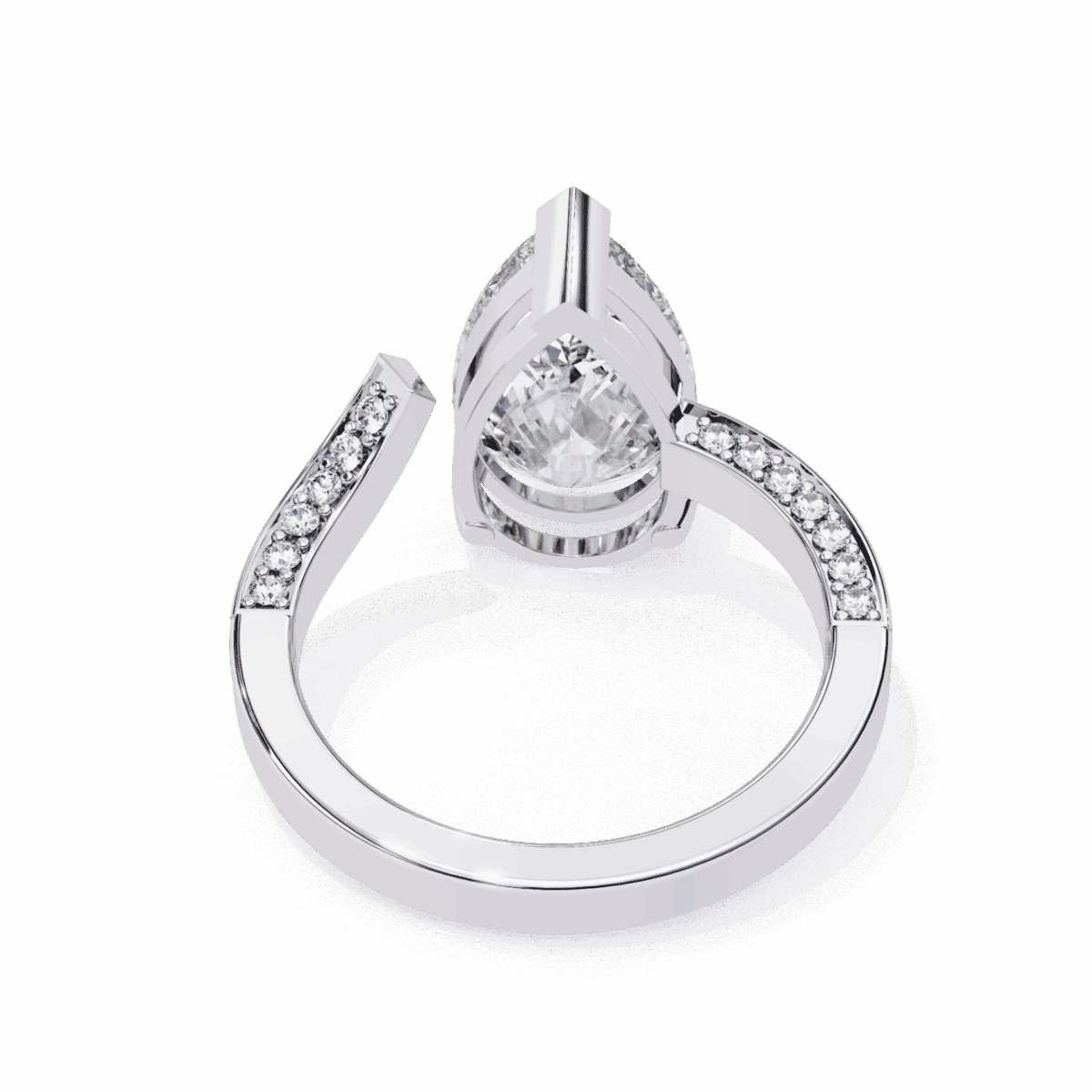 3.5 Carat Pear Cut Modern Essential Ring  Image 4