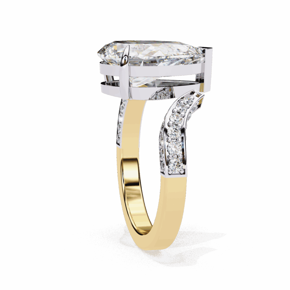 3.5 Carat Pear Cut Modern Essential Ring  Image 6
