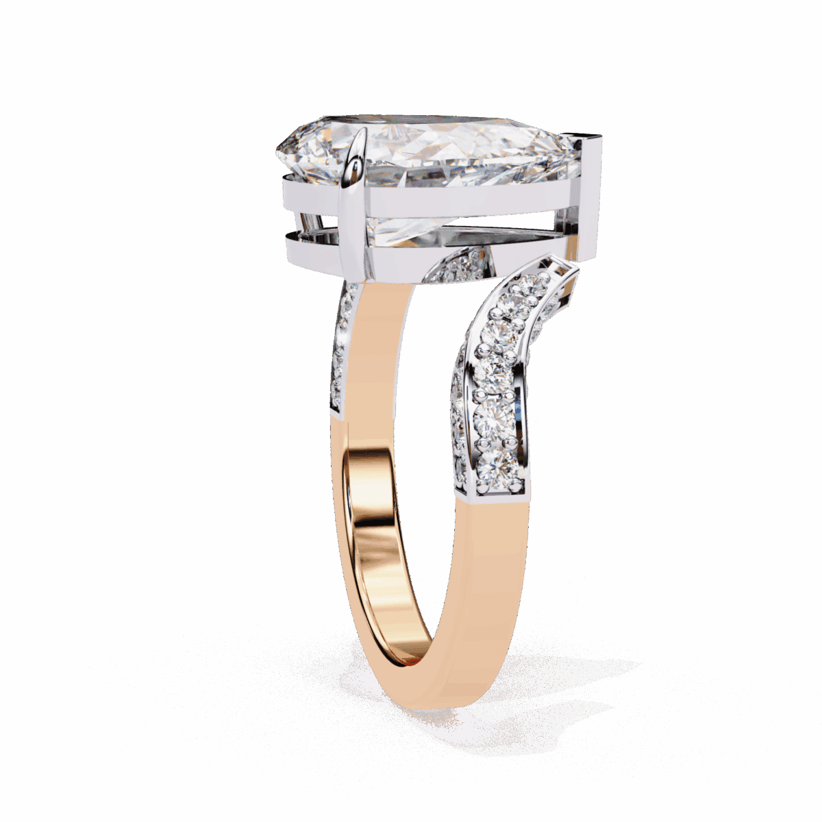 3.5 Carat Pear Cut Modern Essential Ring  Image 10