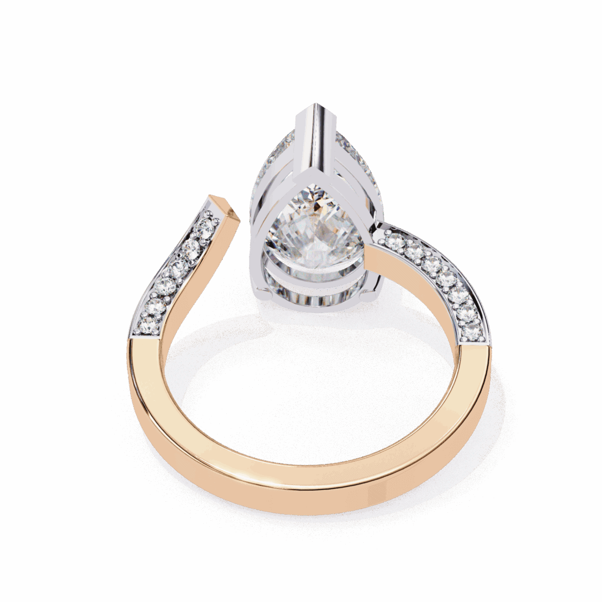 3.5 Carat Pear Cut Modern Essential Ring  Image 12