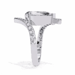 3.5 Carat Pear Cut Minimal Statement Ring - Image 2