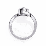 3.5 Carat Pear Cut Minimal Statement Ring - Image 3