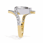 3.5 Carat Pear Cut Minimal Statement Ring - Image 6