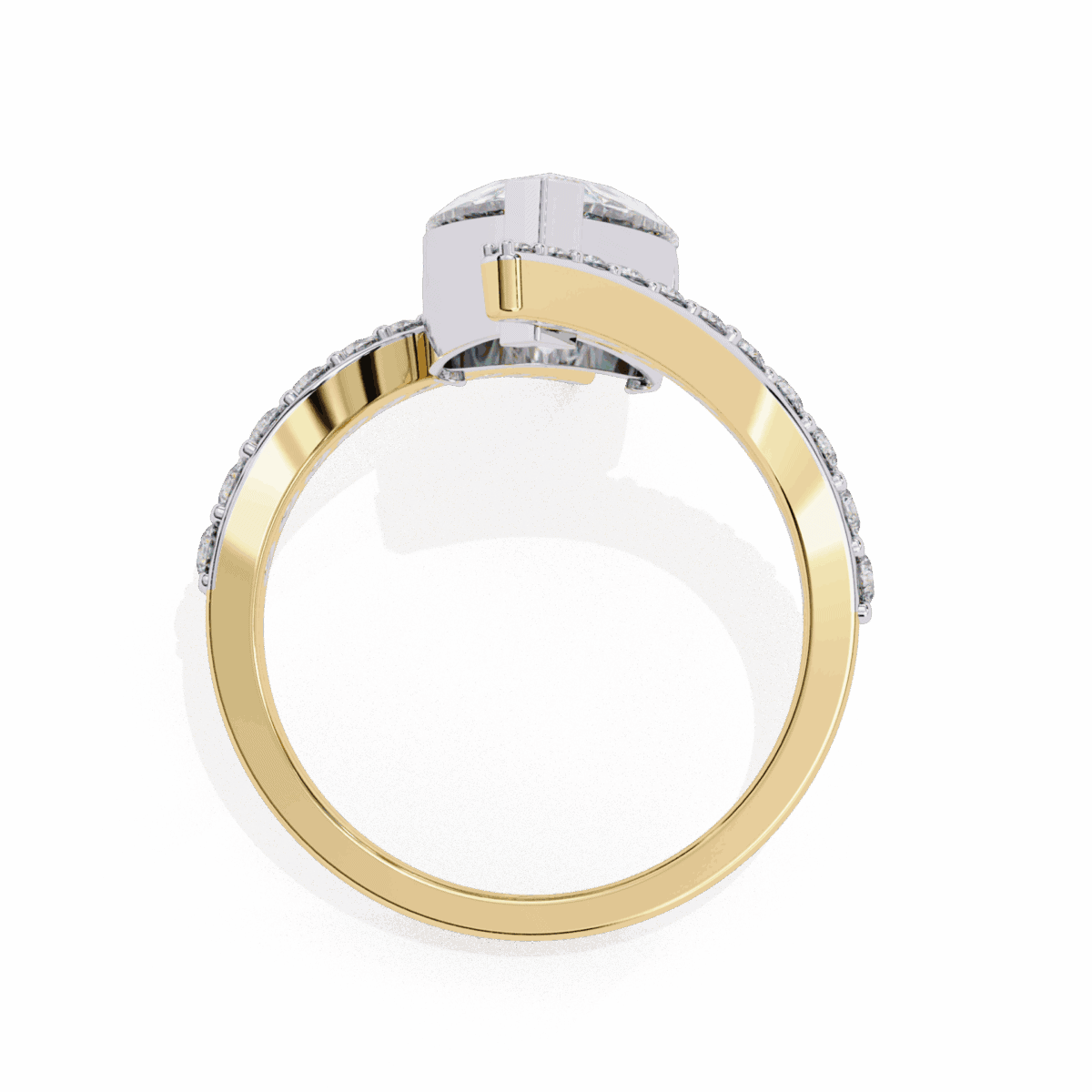 3.5 Carat Pear Cut Minimal Statement Ring  Image 7